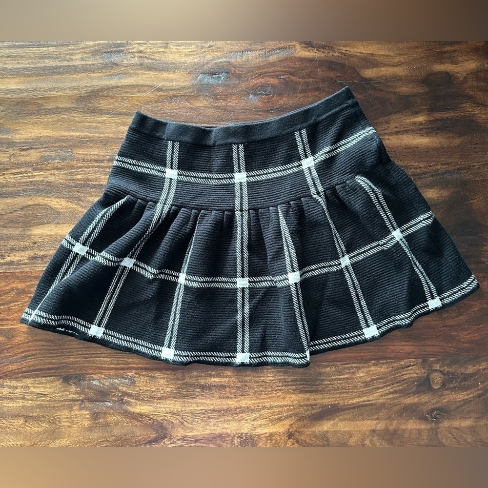 Cynthia Rowley plaid schoolgirl influencer skirt large